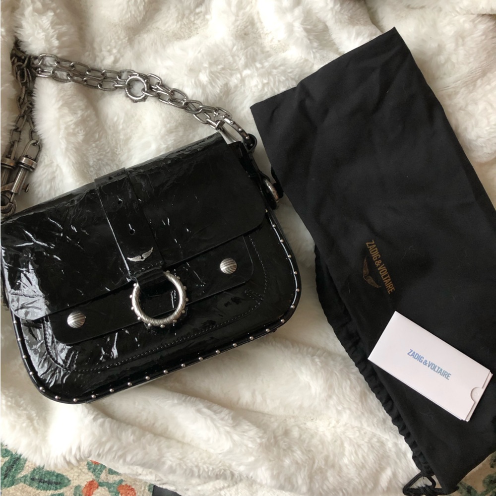 Zadig & Voltaire Kate medium patent leather bag